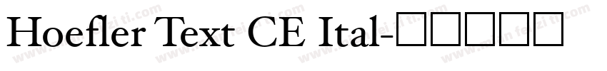 Hoefler Text CE Ital字体转换